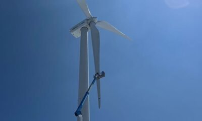 NREL Wind Researchers Undertake Sweeping Validation Study of a Downwind Turbine In May 2024, researchers monitored what would happen when the blades on a 1.5-megawatt wind turbine at NREL’s Flatirons Campus were turned downwind. Image by Pietro Bortolotti, NREL