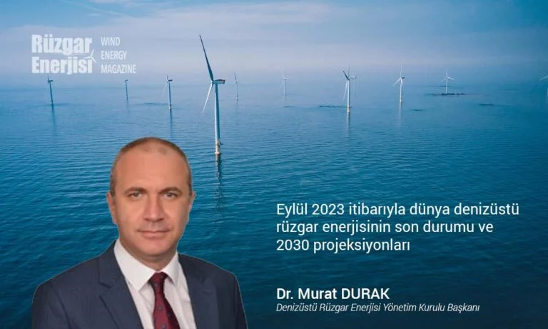 Eylül 2023 itibarıyla dünya denizüstü rüzgar enerjisinin son durumu ve 2030 projeksiyonları