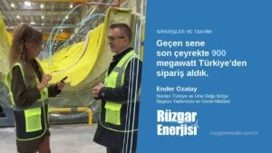 Ender Özatay, kanat ısıtmalı Nordex N175 türbininin Menemen’de üretileceğini anlatıyor